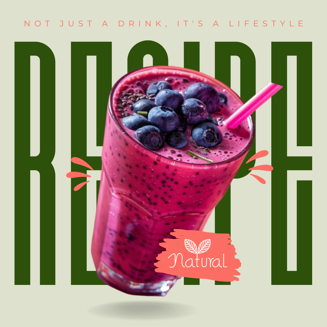 Wild Blueberry & Dragon Fruit Power Smoothie Recipe